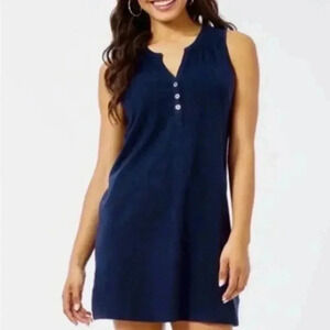 Lilly Pulitzer Essie Sleeveless Shift Dress in navy size XS